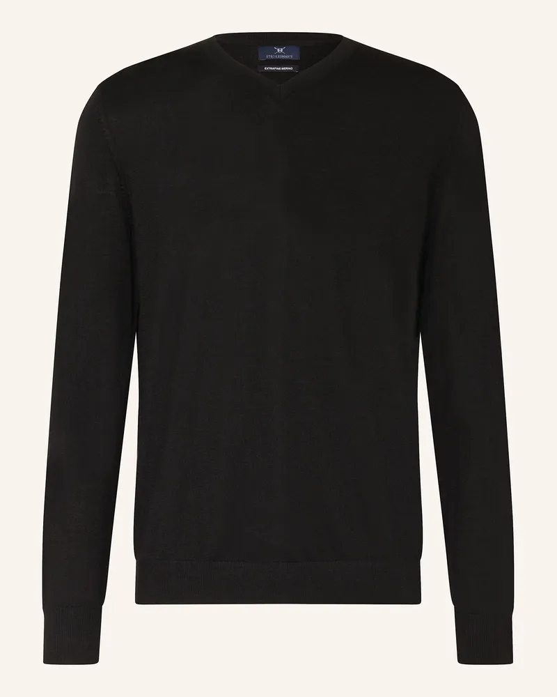 Strokesman's Pullover aus Merinowolle Schwarz