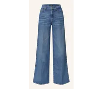 Flared Jeans LOTTA mit Leinen