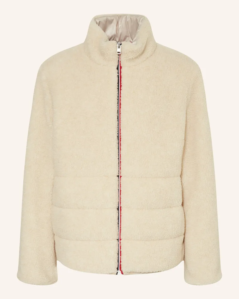 Moncler Teddyfell-Jacke Casan beige Creme