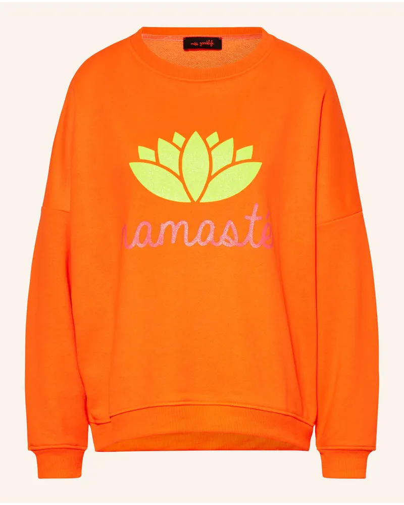 Miss Goodlife Oversized-Sweatshirt Orange