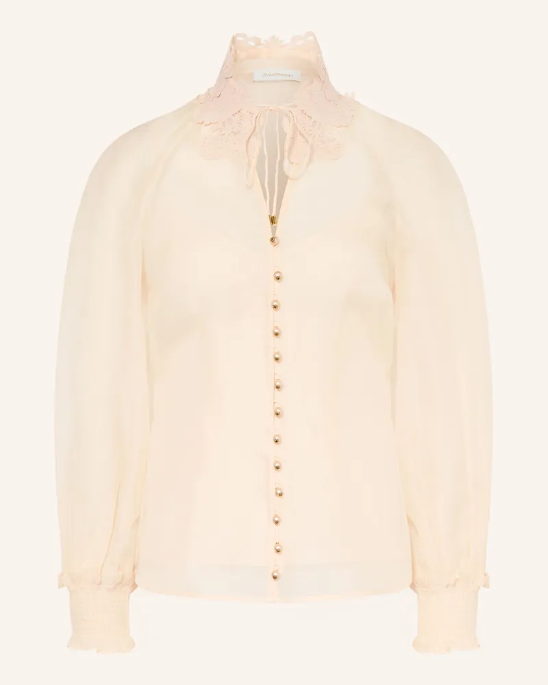 Zimmermann Bluse Rebellion Mit Leinen orange Hellorange