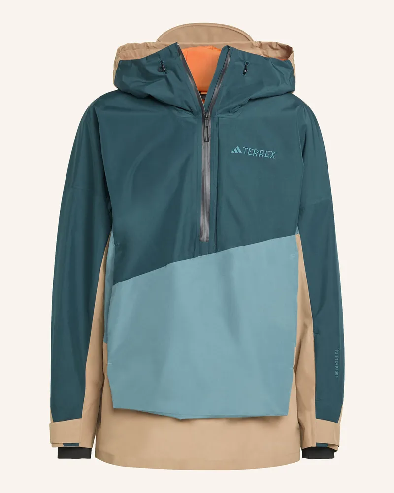 adidas Terrex Xploric 2 Layer Lined Climaproof Anorak gruen Petrol