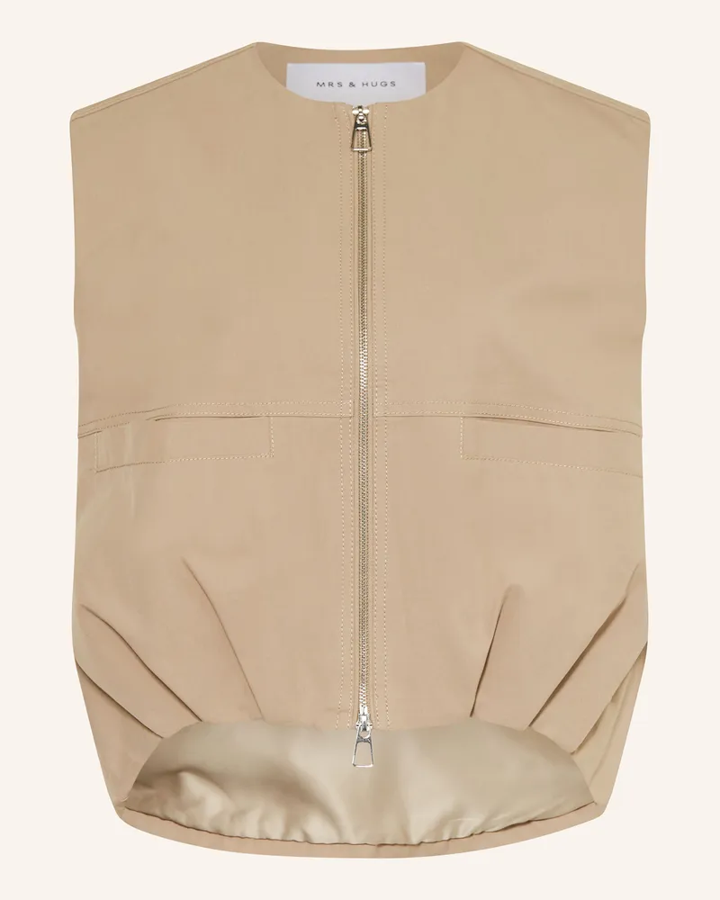 Mrs & HUGS Weste beige Beige