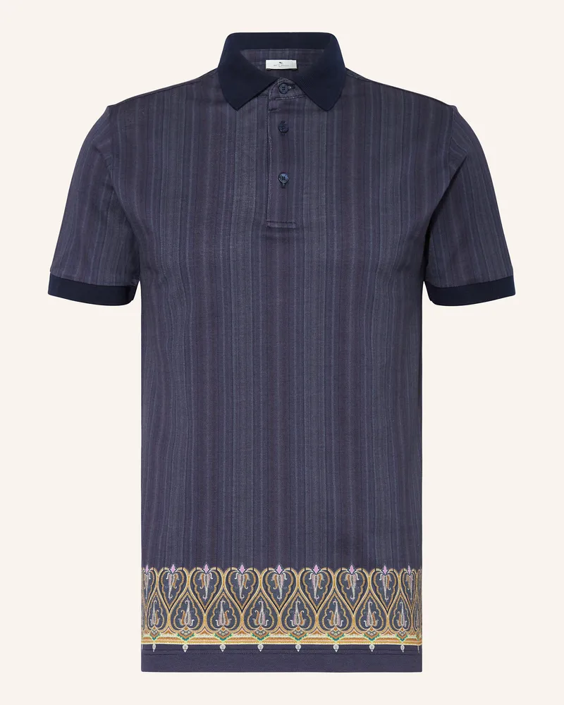 Etro Piqué-Poloshirt Dunkelblau