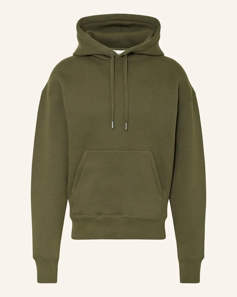 AMI Paris Hoodie Oliv
