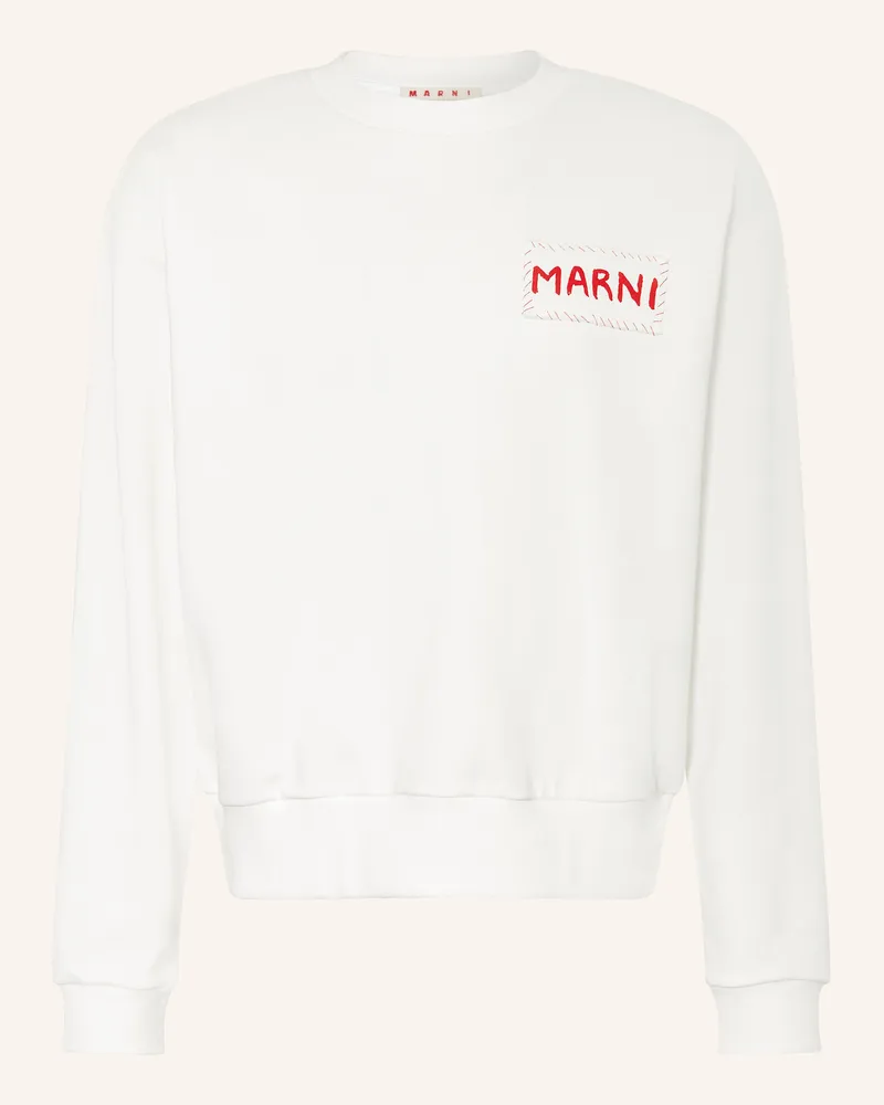 Marni Oversized-Sweatshirt weiss Ecru