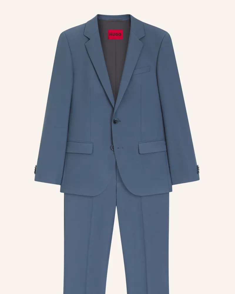 HUGO BOSS Business Anzug HENRY/GETLIN232X Slim Fit Hellblau