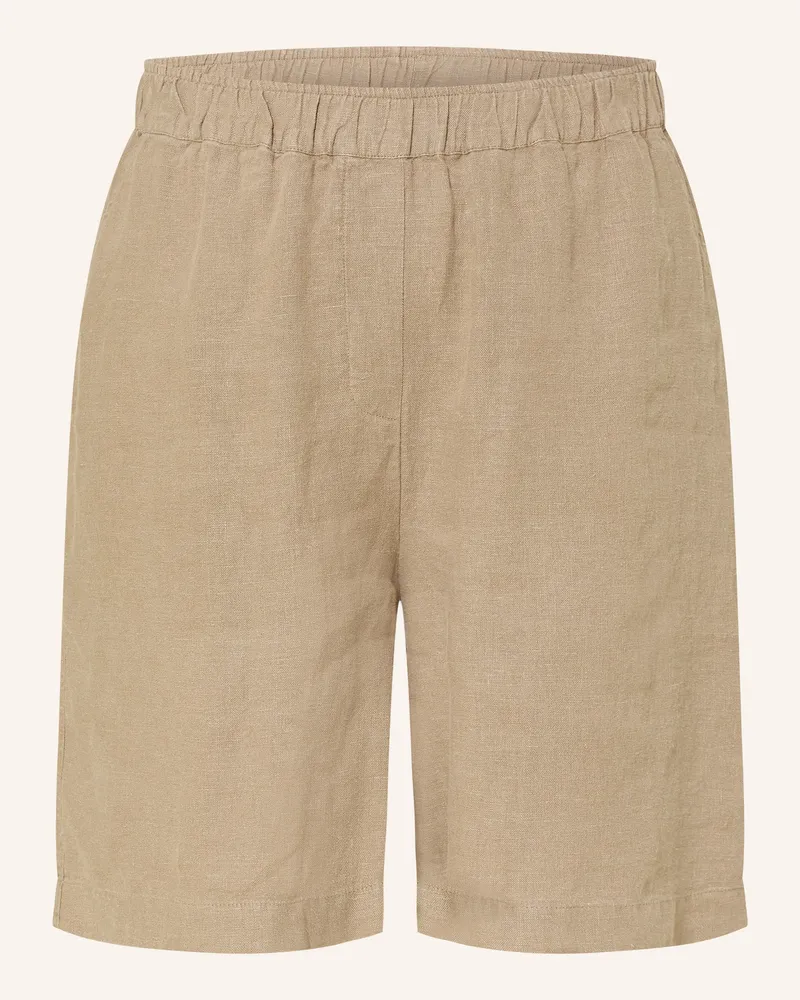 Mos Mosh Leinenshorts Mmemmie gruen Khaki