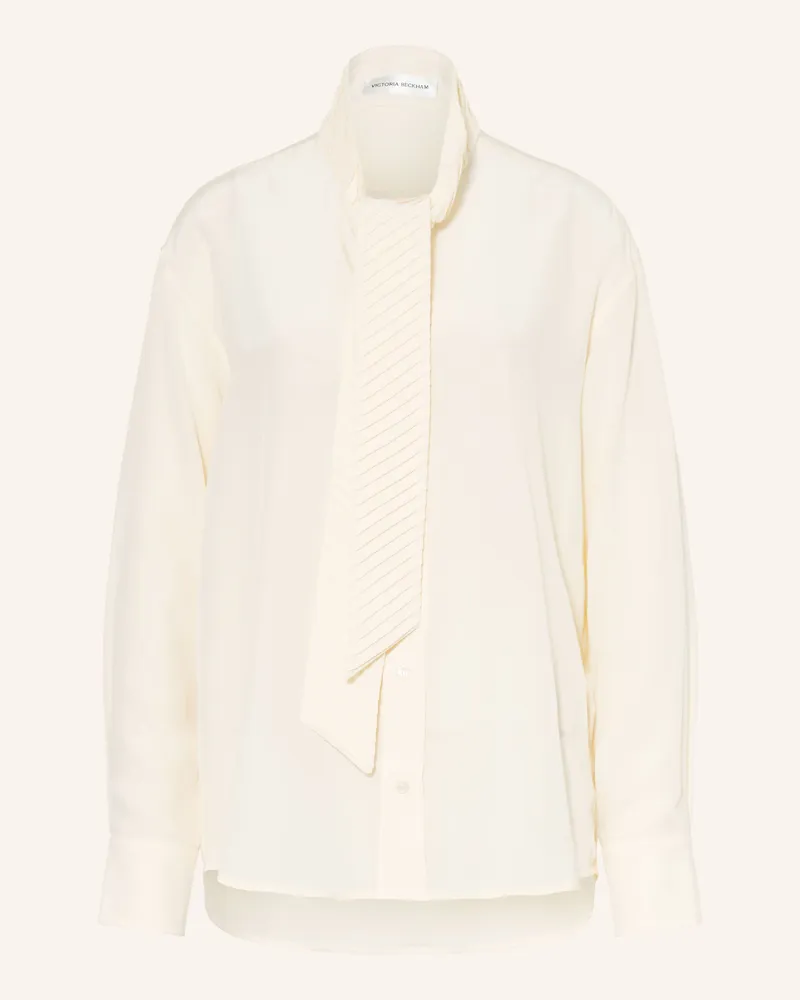Victoria Beckham Schluppenbluse Aus Seide weiss Creme