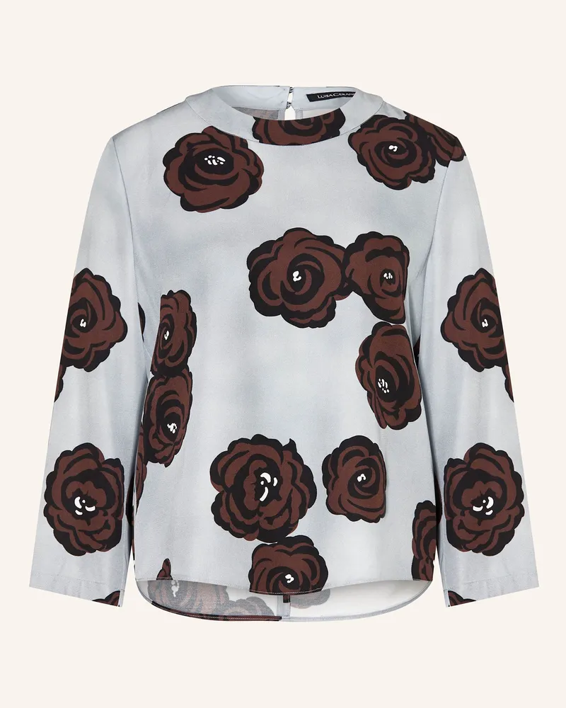 Luisa Cerano Blusenshirt aus Satin Blaugrau