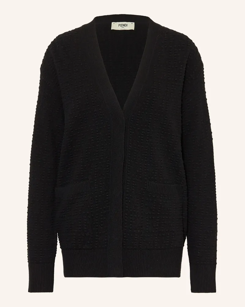 Fendi Oversized-Strickjacke schwarz Schwarz