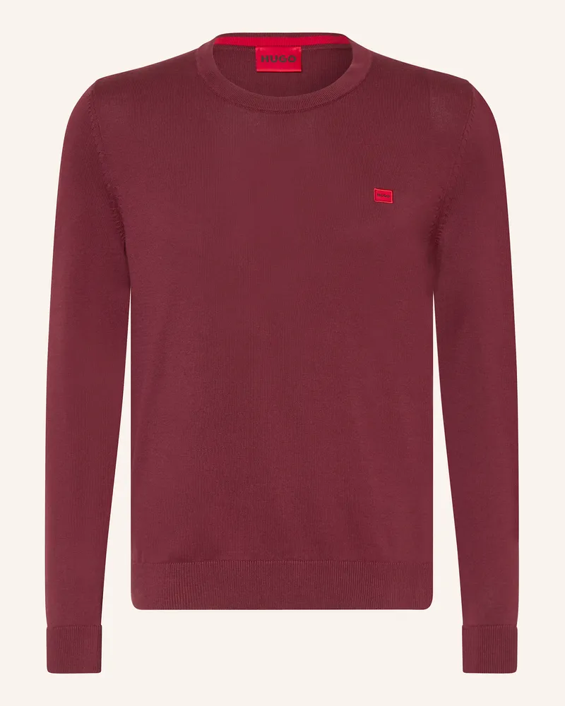 HUGO BOSS Pullover SAN CASSIUS Dunkelrot