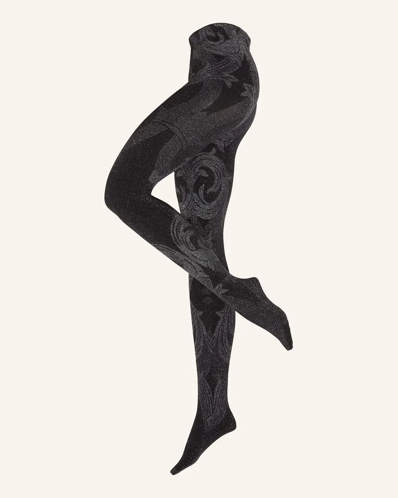 Wolford Feinstrumpfhose Metallic Jacquard silber 7124