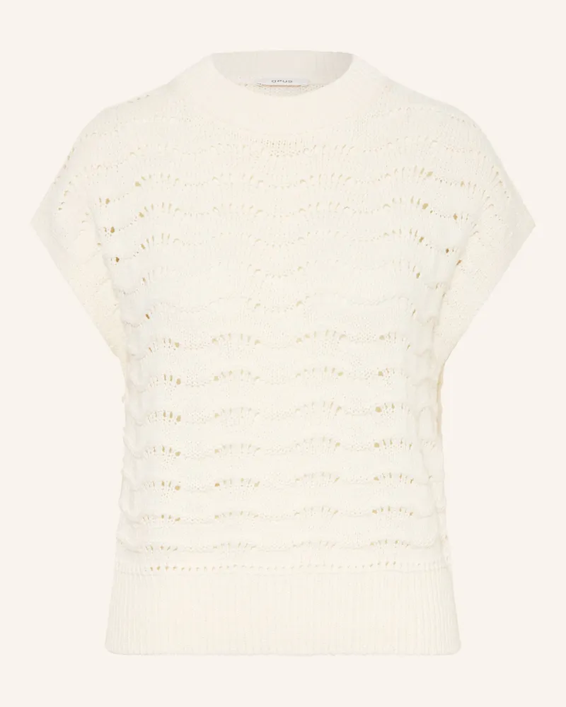 OPUS Strickbluse Pydra weiss Ecru