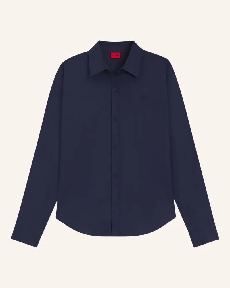 HUGO BOSS Hemdbluse THE ESSENTIAL SHIRT Dunkelblau