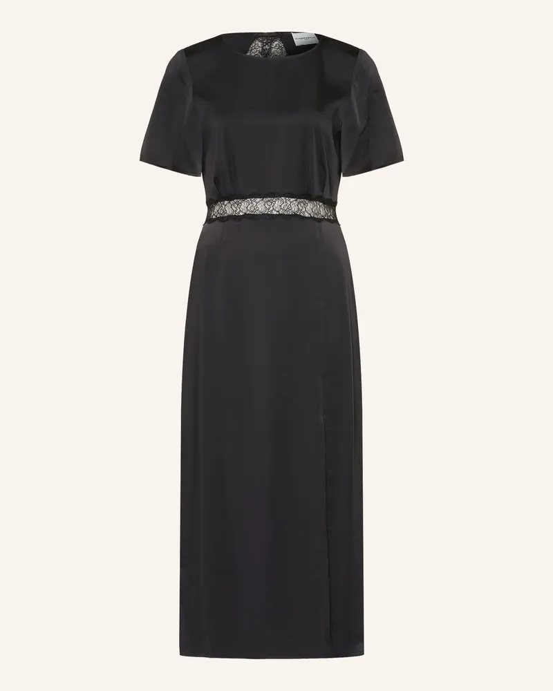 Claudie Pierlot Satinkleid Mit Spitze Und Cut-Outs schwarz Schwarz
