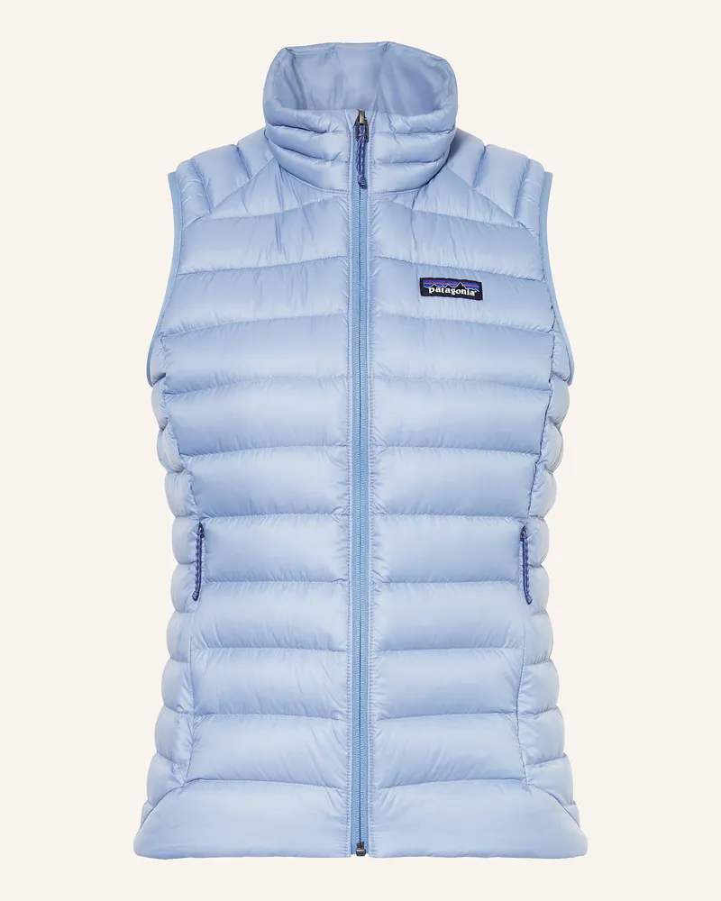 Patagonia Lightweight-Daunenweste blau Hellblau