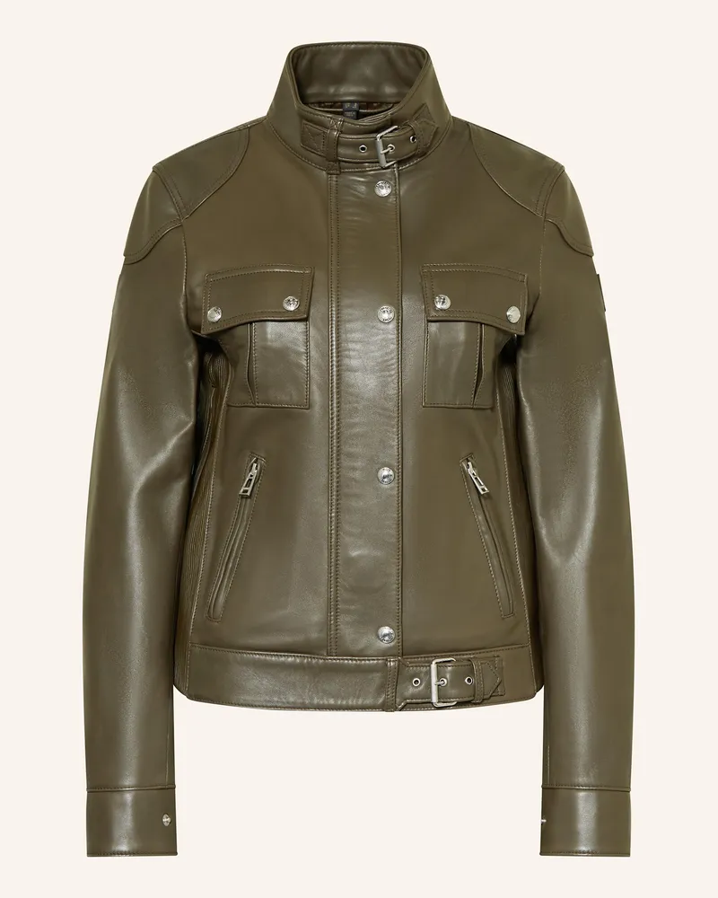 Belstaff Lederjacke GANGSTER Khaki