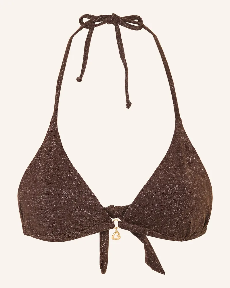 Banana Moon Triangel-Bikini Lina Lightglitter Mit Glitzergarn braun Dunkelbraun
