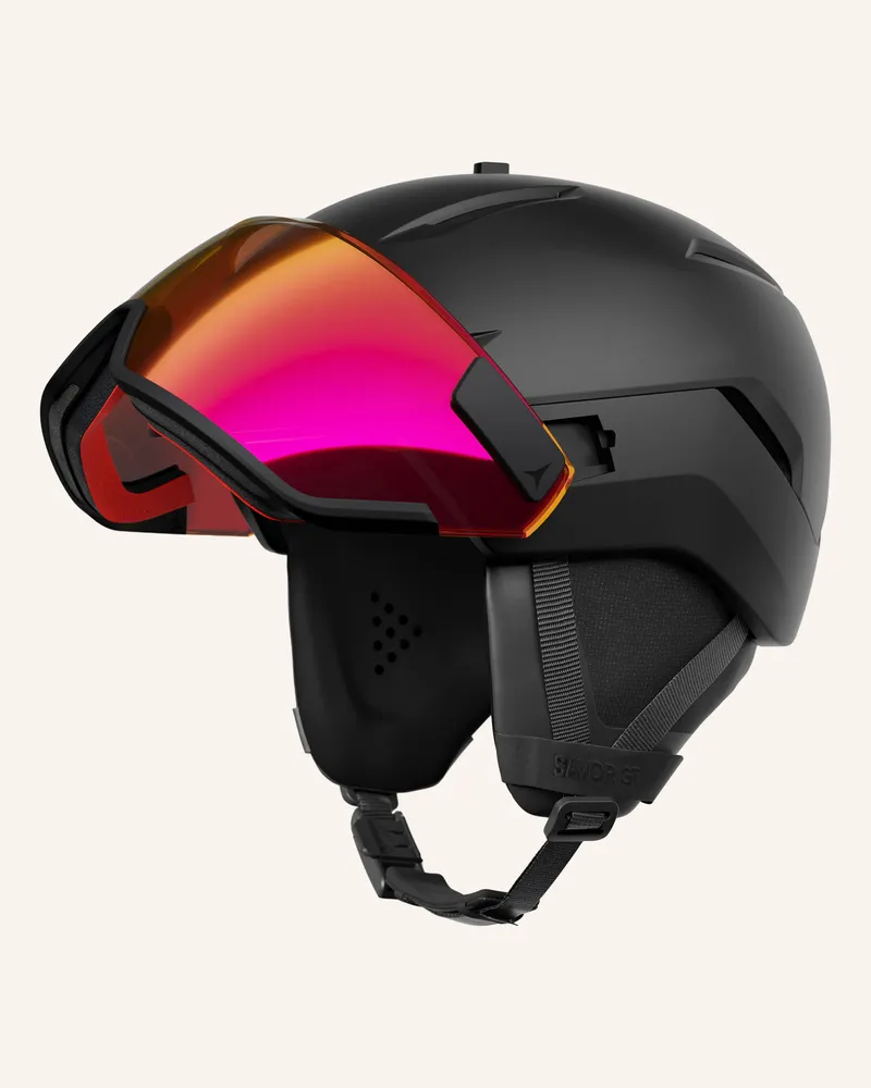 Atomic Skihelm Savor Gt Amid Visor Photo schwarz Schwarz
