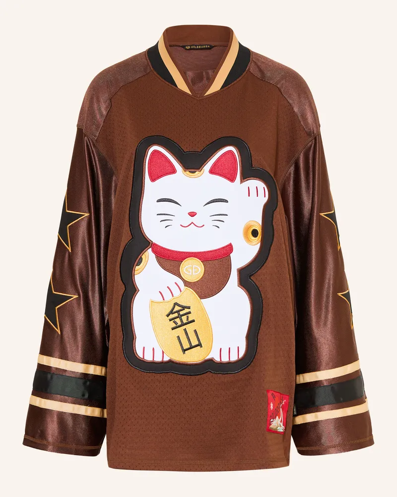 GOLDBERGH Longsleeve Maneki Mit Pailletten braun Braun