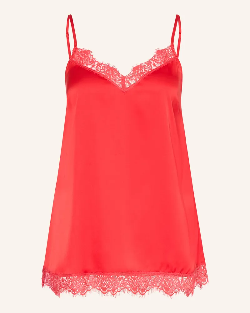 Simone Pérèle Schlaftop Satin Secrets Aus Satin pink Rot
