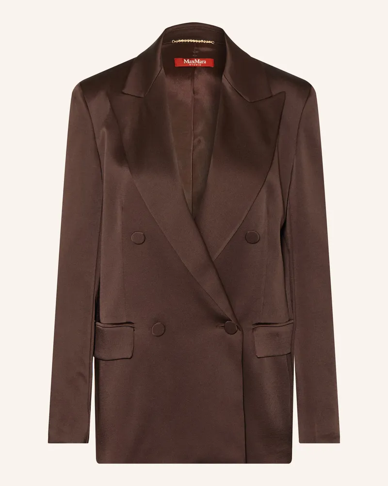 Max Mara Satinblazer Arca braun Dunkelbraun