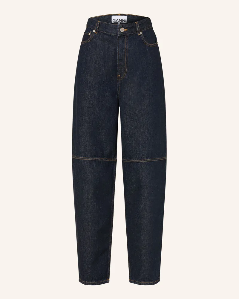 Ganni Barrel Jeans Stary blau 077