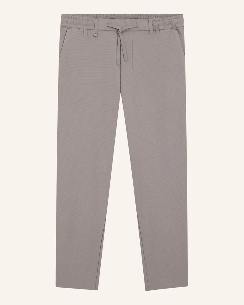 HUGO BOSS Casual Hose Tr_Basin Waffle Tapered Fit grau Hellgrau