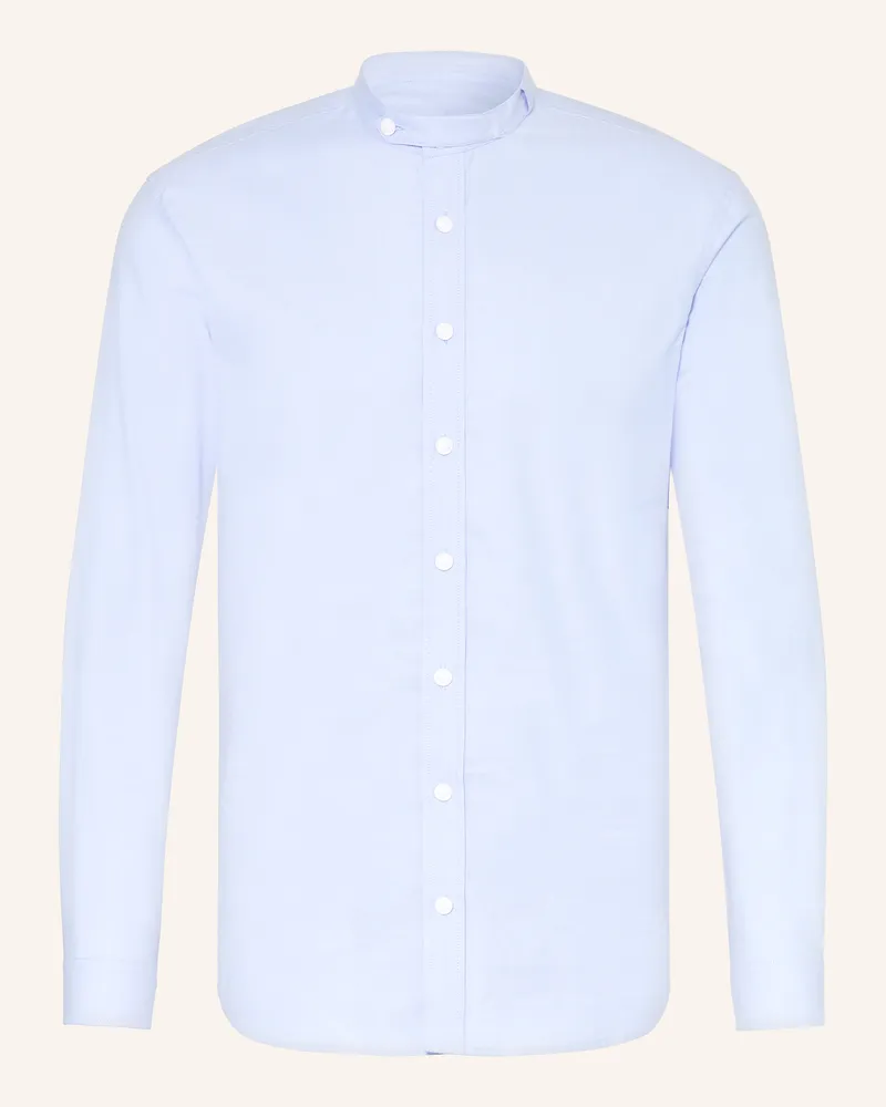 Johann & Johanna Trachtenhemd Regular Fit mit Stehkragen Hellblau