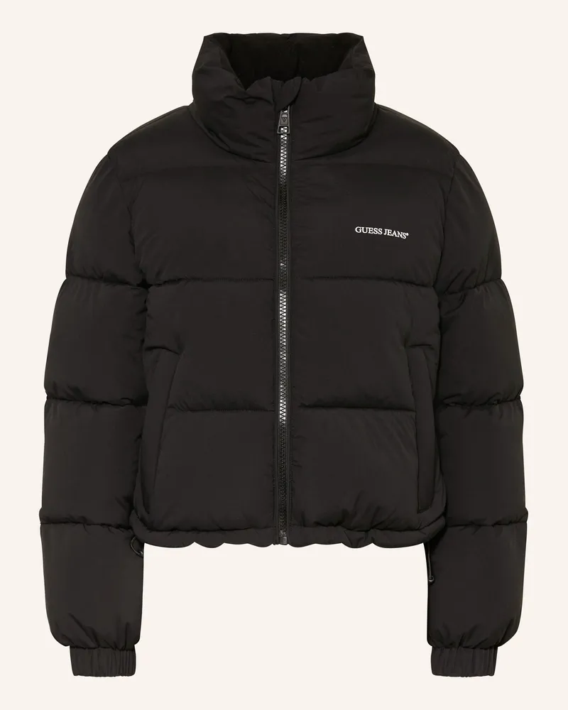 Guess Cropped-Steppjacke Schwarz