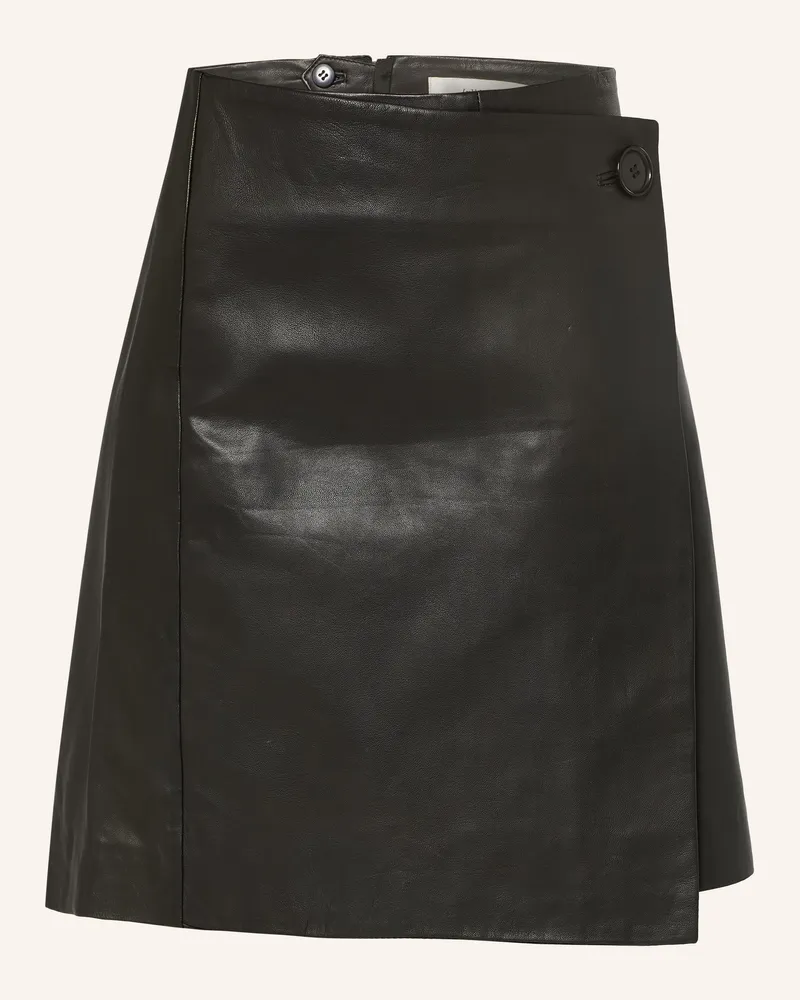 InWear Wickelrock HADLEEIW aus Leder Schwarz