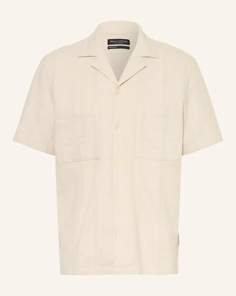 Marc O'Polo Resorthemd Regular Fit beige Hellbraun