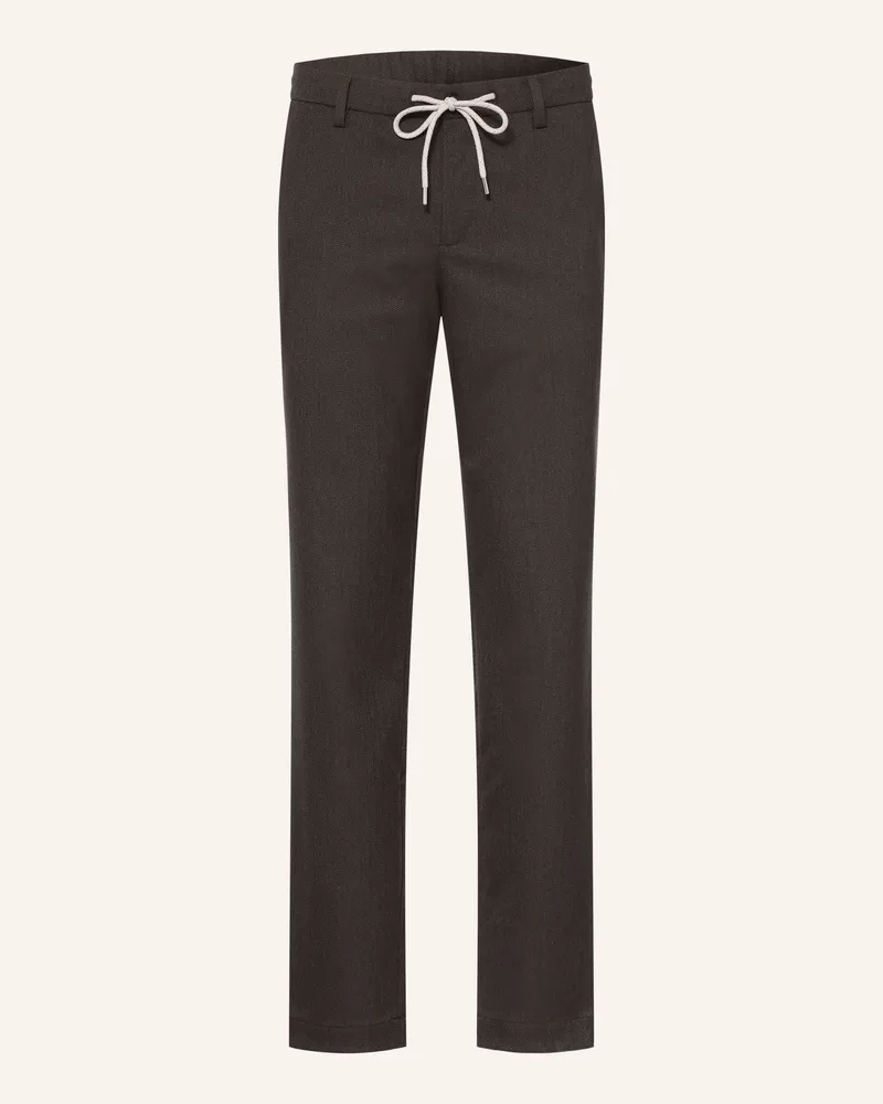 Alberto Chino Jump Im Jogging-Stil Slim Fit braun Dunkelbraun