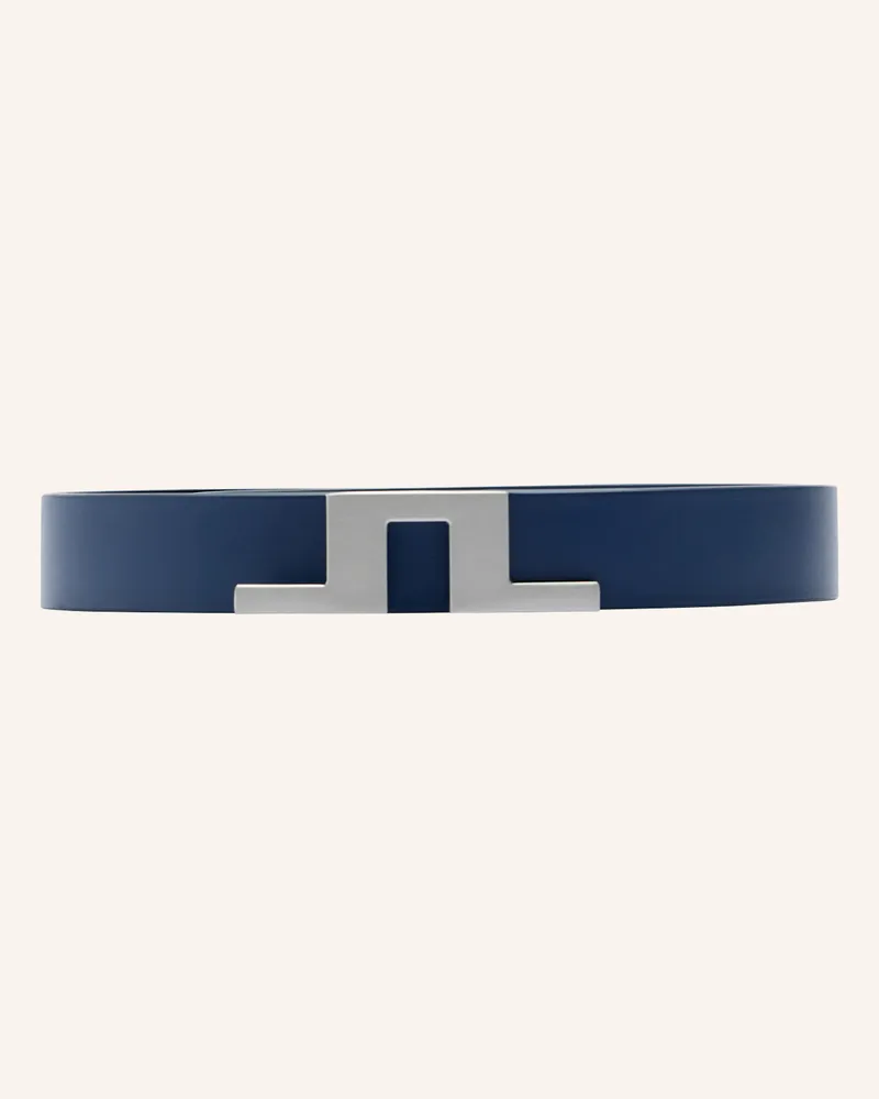 J.Lindeberg Ledergürtel blau Blau