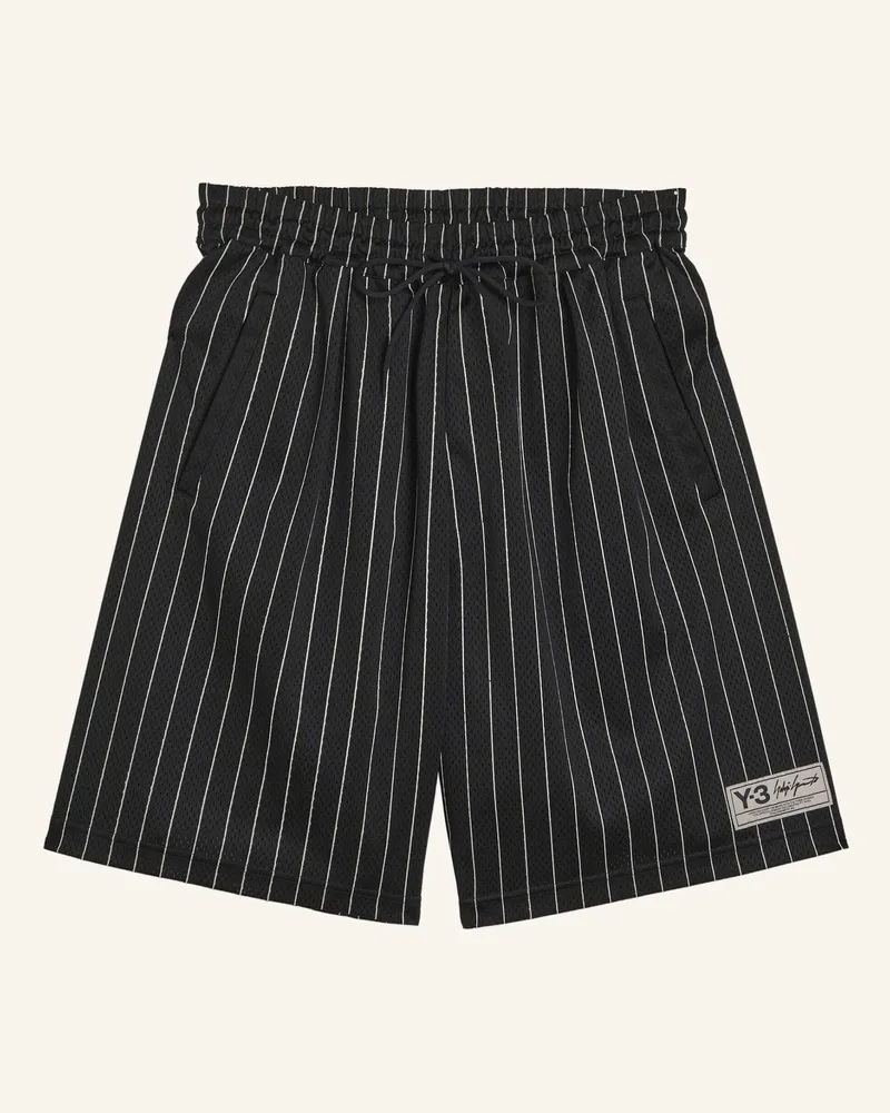 Y-3 Y-3 Mesh Nadelstreifen Shorts schwarz Schwarz