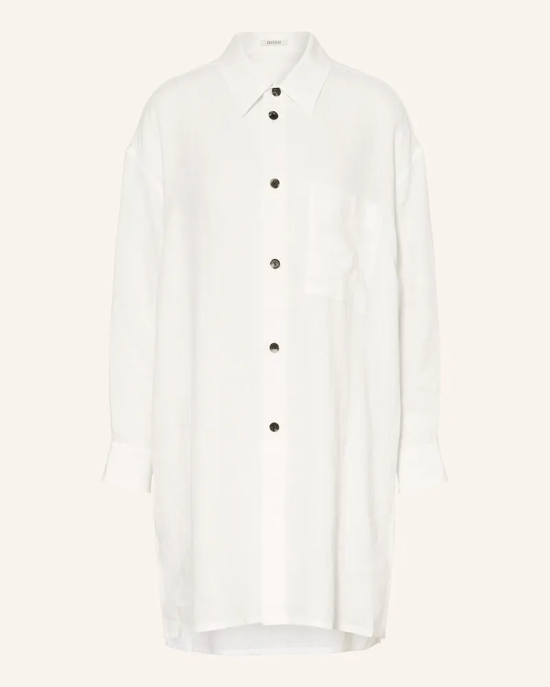GAUCHERE Hemdbluse aus Leinen Weiss