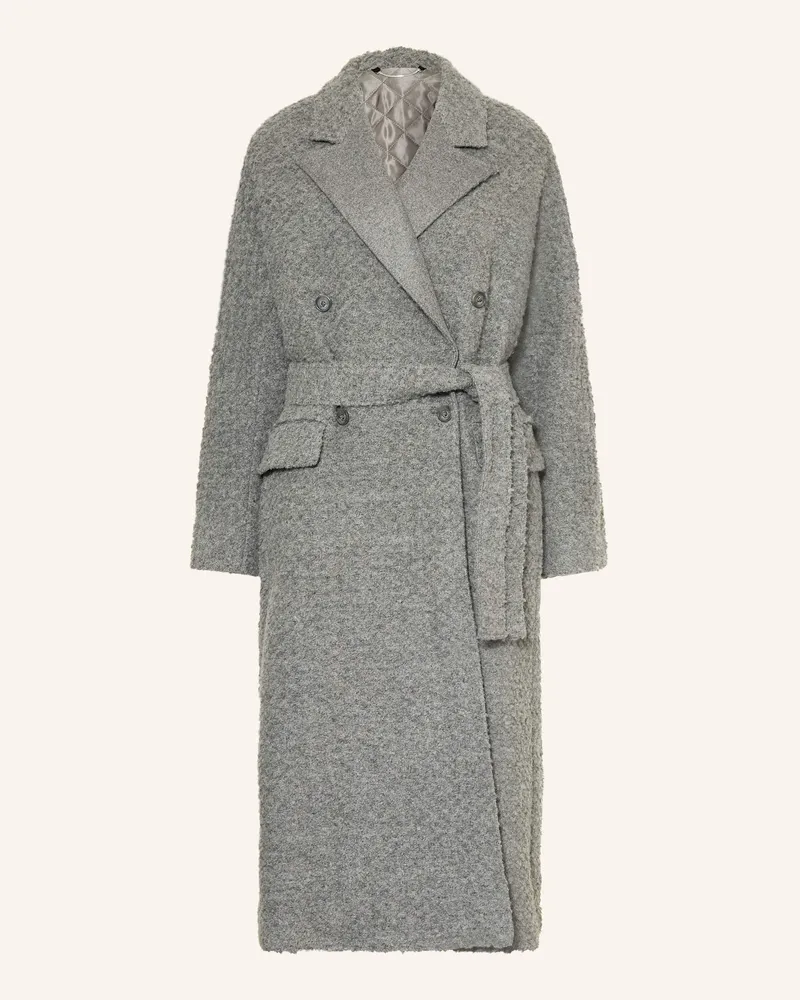 HUGO BOSS Bouclé-Mantel CAPADY Grau