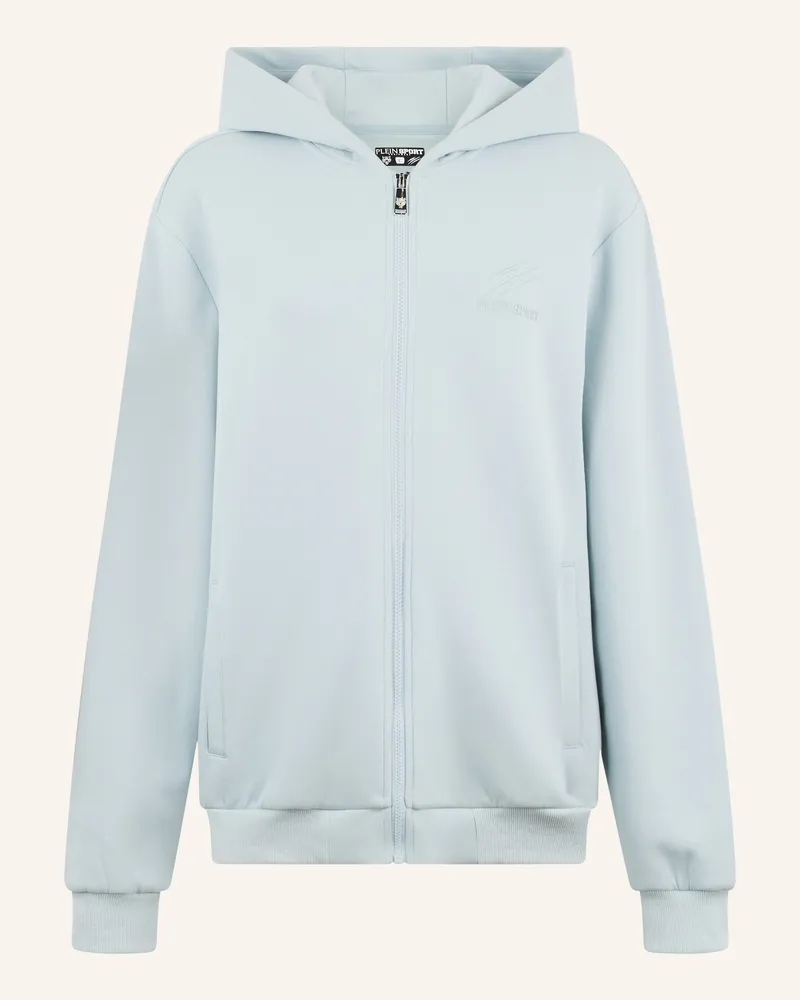 Philipp Plein Plein Sport Pique Zip Hoodie Icon blau Hellblau