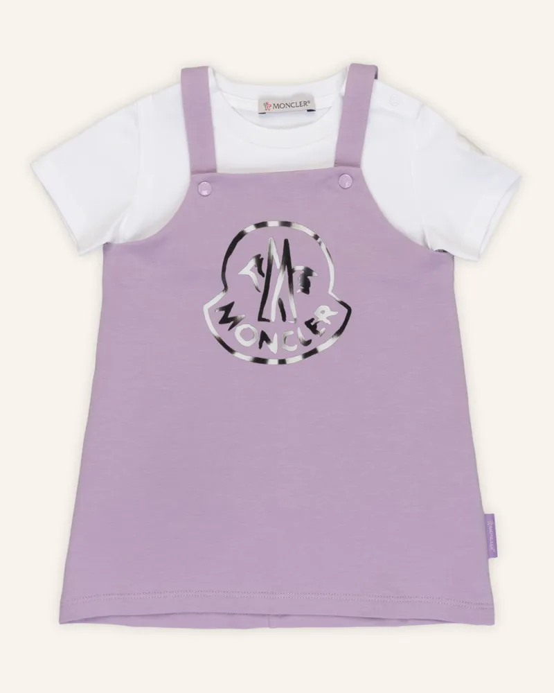 Moncler Set: T-Shirt Und Kleid lila Weiss