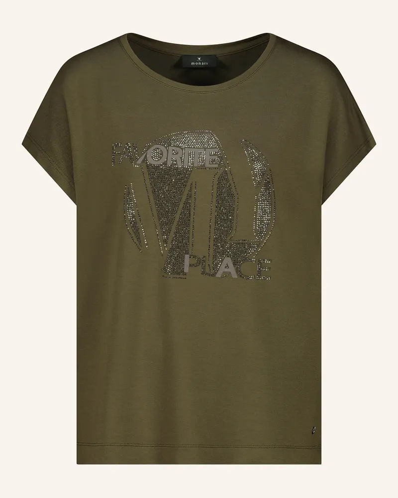monari T-Shirt Mit Schmucksteinen gruen Khaki