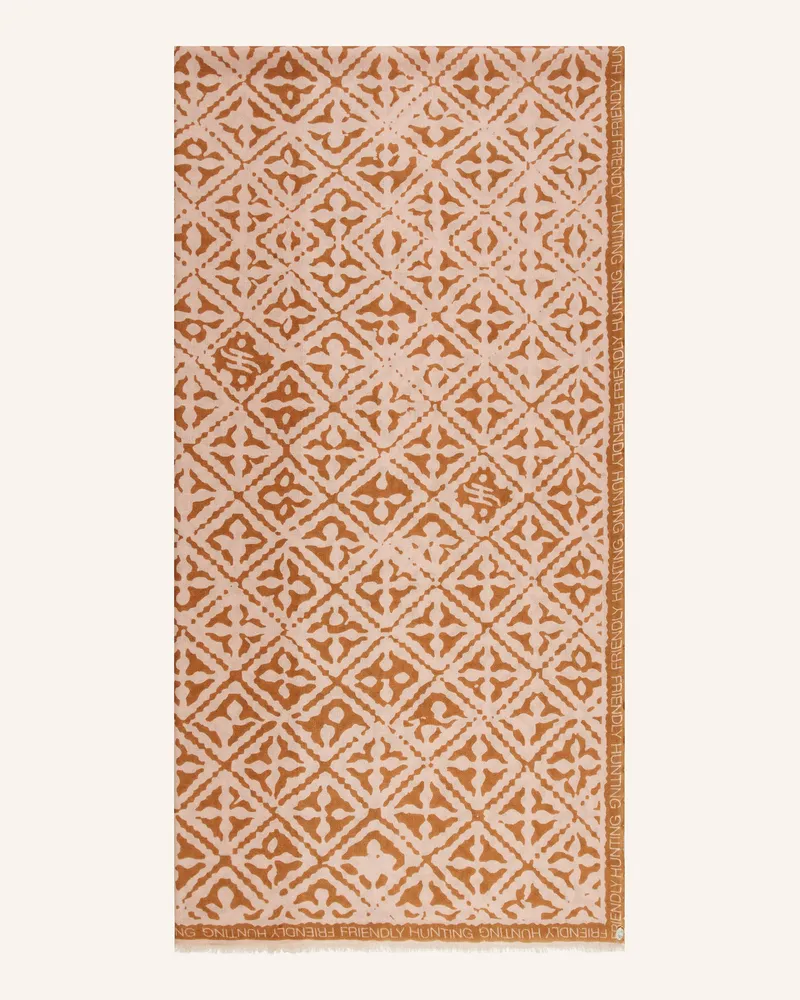 Friendly Hunting Cashmere-Tuch Square Royal rosa Braun