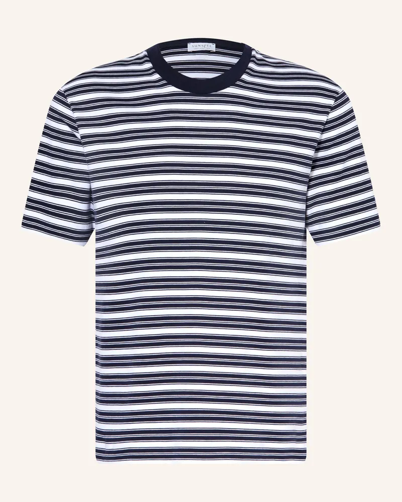 Sunspel T-Shirt blau Dunkelblau