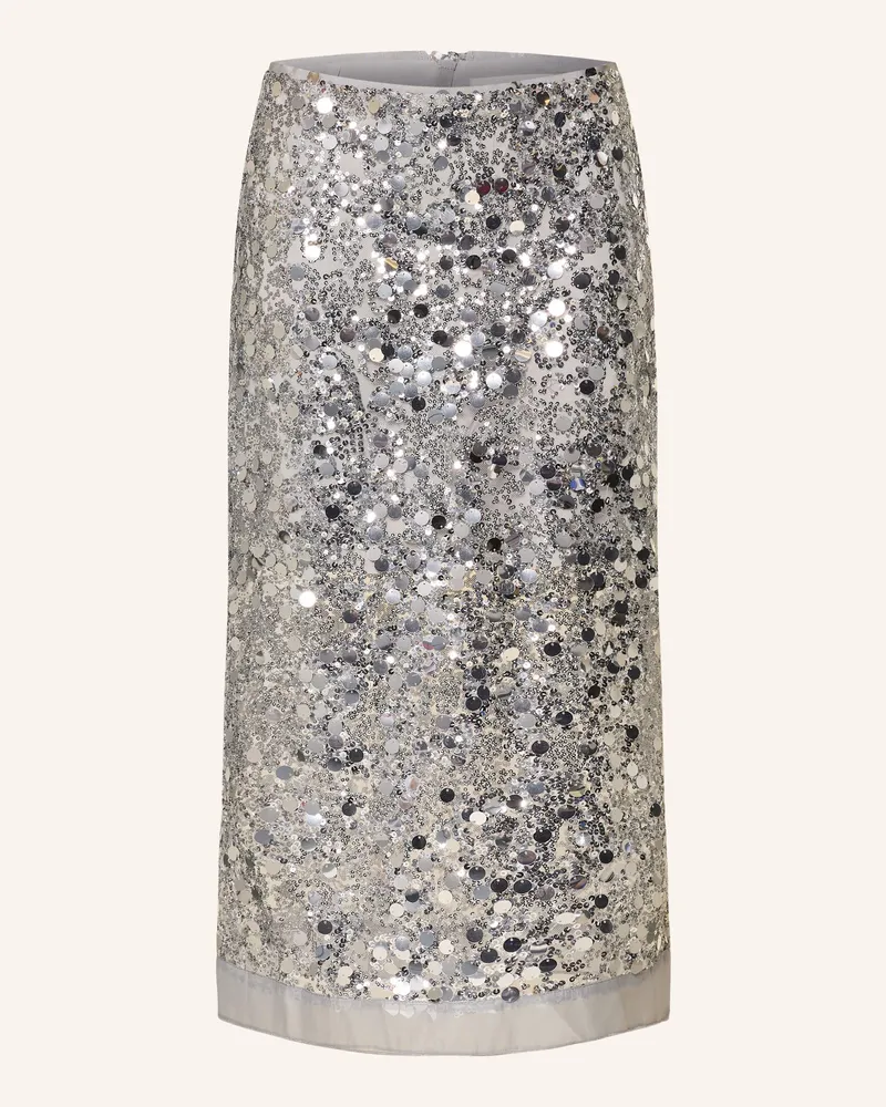InWear Tüllrock DAVINAIW mit Pailletten Silber