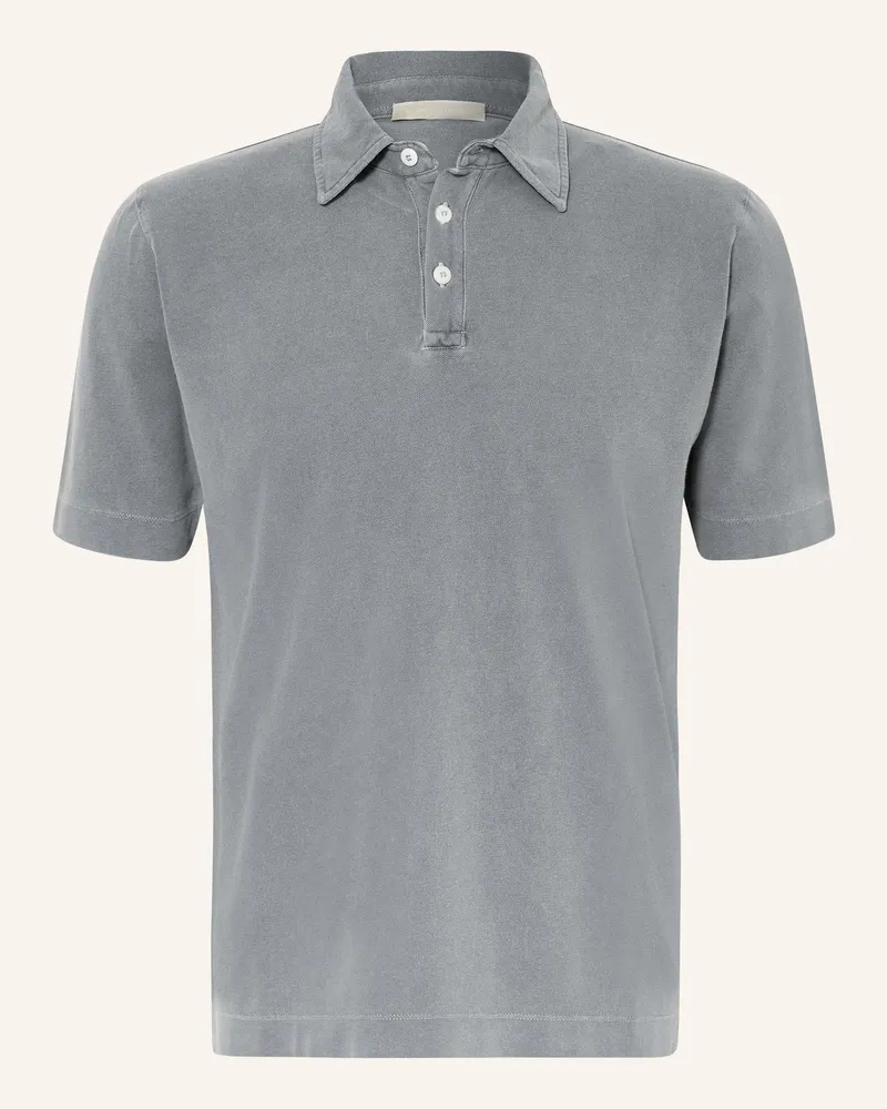 Daniele Fiesoli Piqué-Poloshirt grau Blaugrau
