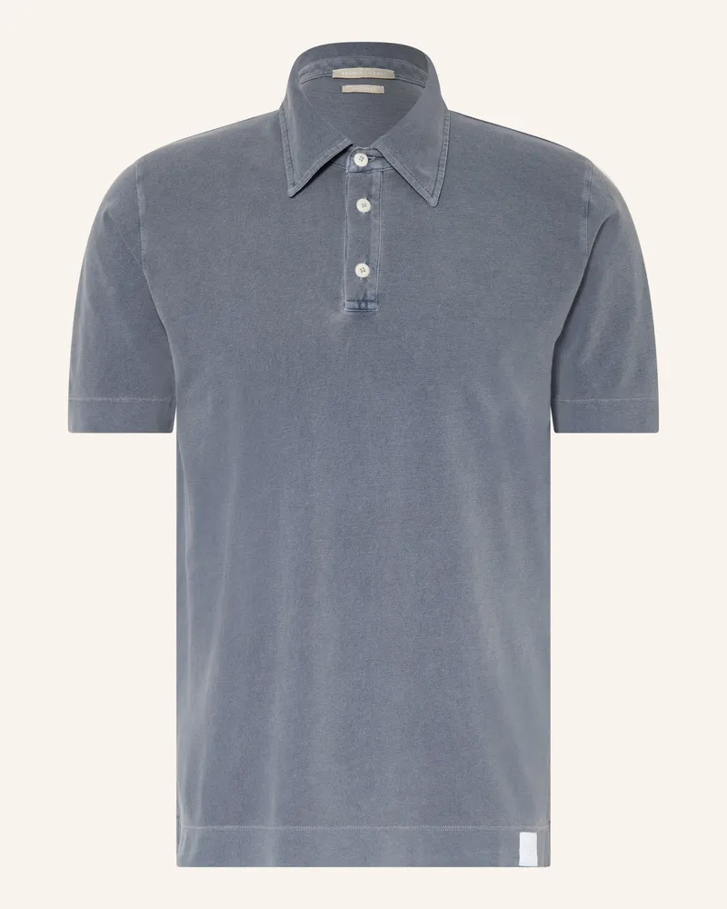 Daniele Fiesoli Piqué-Poloshirt grau Blaugrau