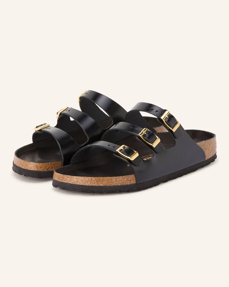 Birkenstock Pantoletten Florida schwarz Schwarz