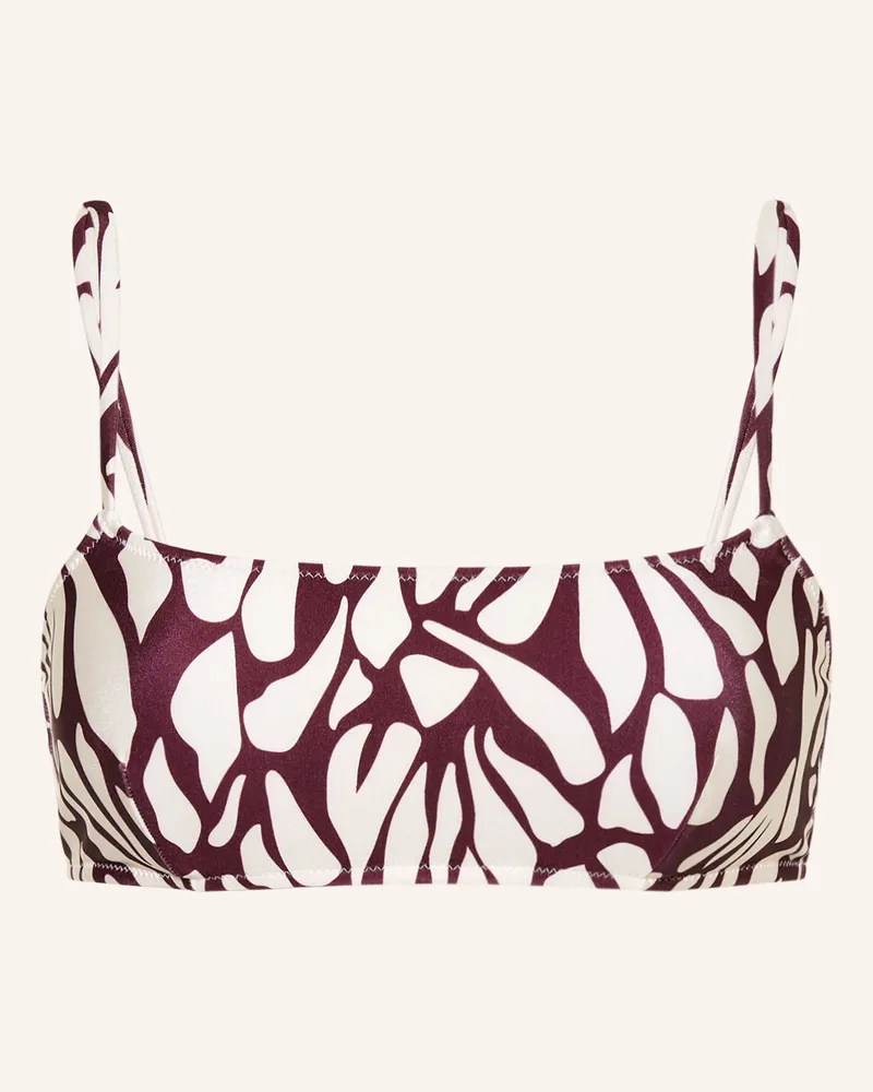 Mrs & HUGS Bustier-Bikini-Top weiss Dunkellila