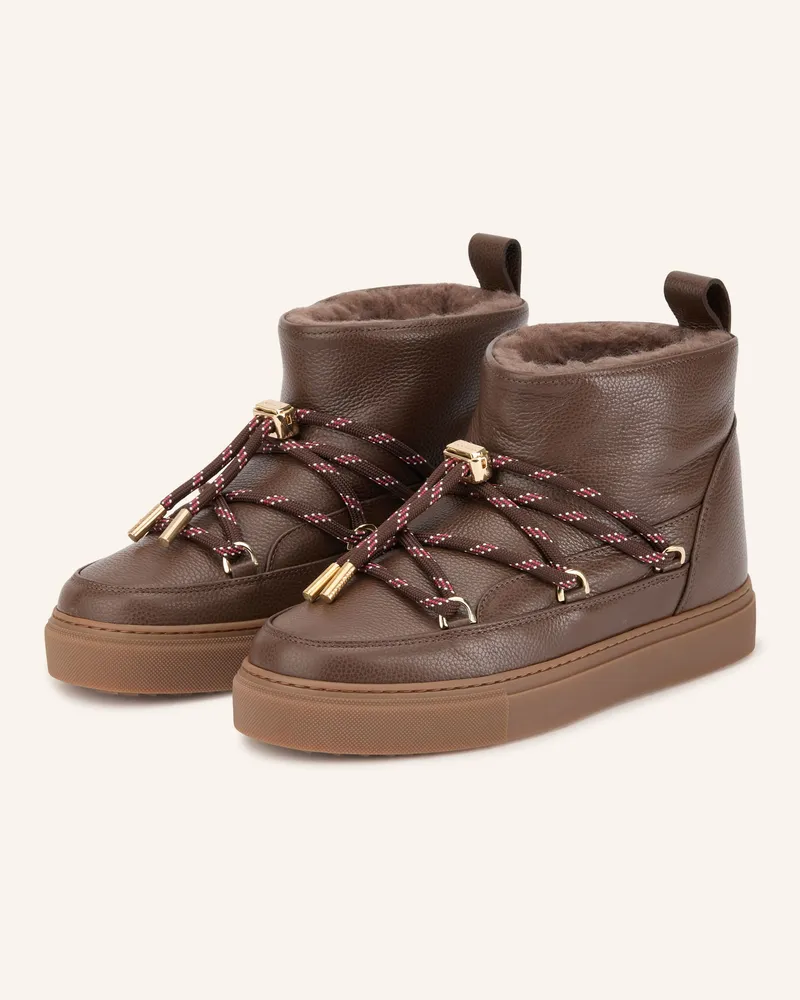 INUIKII Boots Full Leather Gloss braun Dunkelbraun