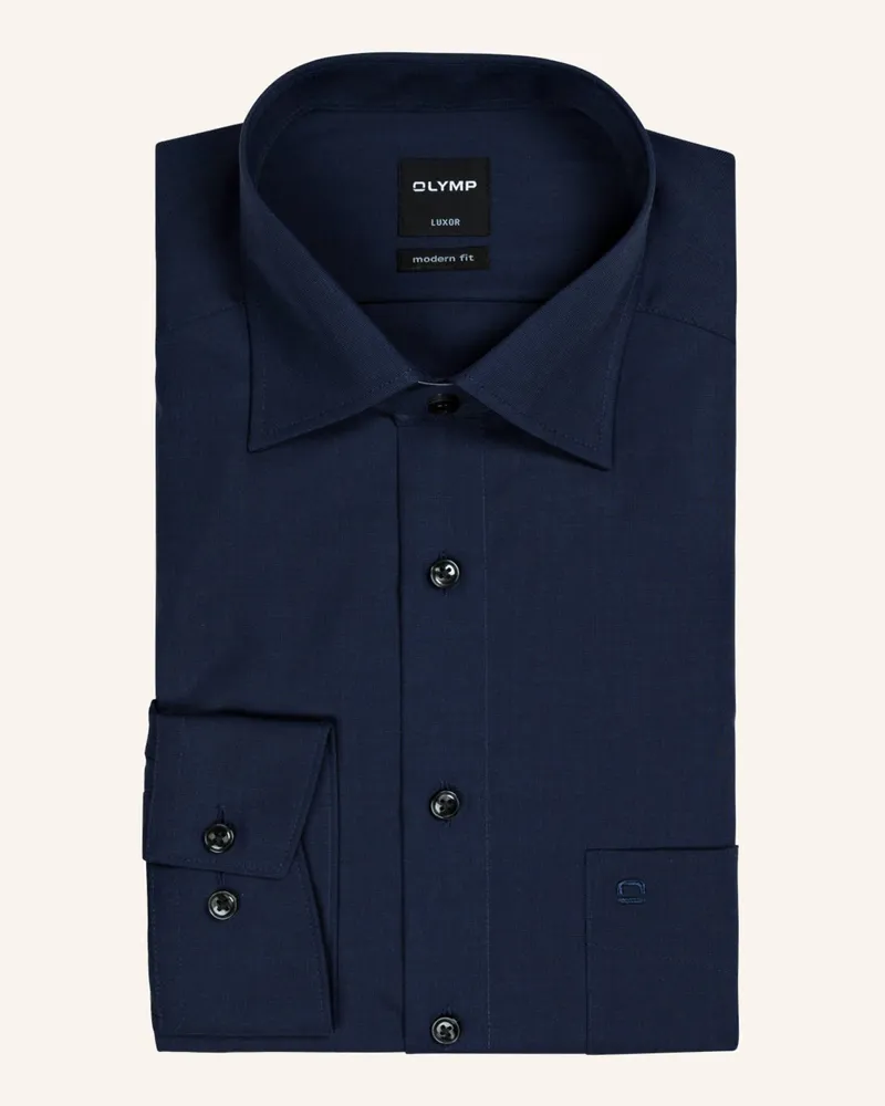Olymp Hemd Luxor Modern Fit blau Dunkelblau
